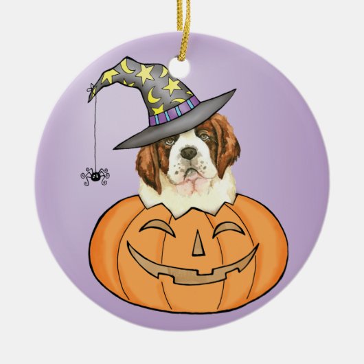 St. Bernard Halloween Keramisch Ornament (Voorkant)