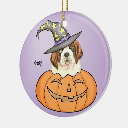 St. Bernard Halloween Keramisch Ornament (Links)
