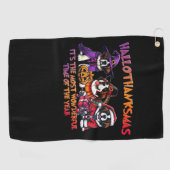 St. Bernard Halloween Thanksgiving Kerstles Golfhanddoek (Horizontaal)