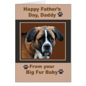 St. Bernard Happy Vaderdag Daddy van Fur Baby (Voorkant)