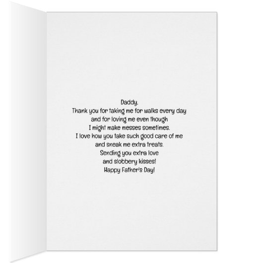 St. Bernard Happy Vaderdag Daddy van Fur Baby (Binnen (Rechts))