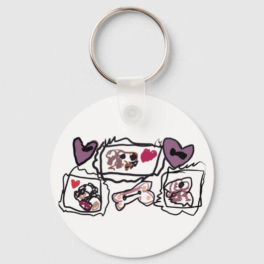 St. Bernard harten Sleutelhanger (Voorkant)