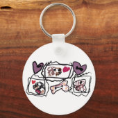 St. Bernard harten Sleutelhanger (Voorkant)