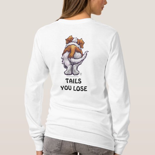 St. Bernard Heads I Win Tails You Lose T-shirt (Achterkant)