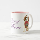 St. Bernard Heart mama Tweekleurige Koffiemok (Voorkant rechts)