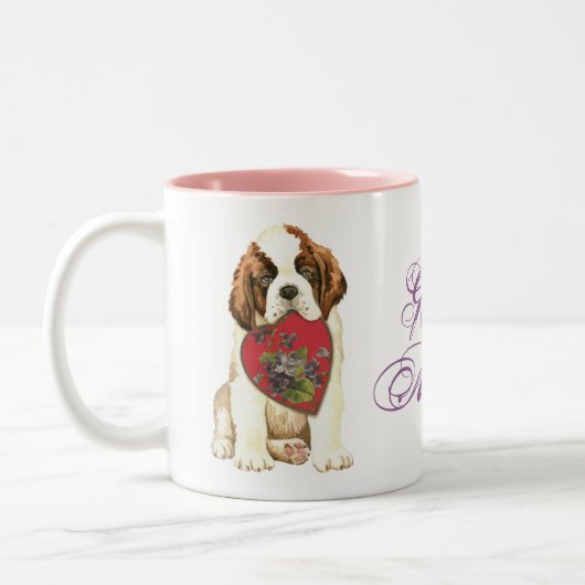 St. Bernard Heart mama Tweekleurige Koffiemok (Links)