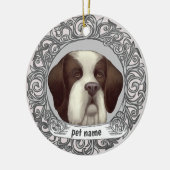 St Bernard-hond Aandenken-ornament Keramisch Ornament (Links)
