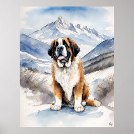 St. Bernard - Hond Art Print