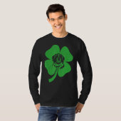 St Bernard-hond Ierse groene klaver C St Patricks  T-shirt (Voorkant volledig)