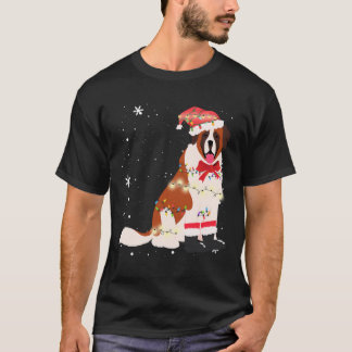 St Bernard Hond Kerstboom Kerstmis Mama Papa Cadea T-shirt