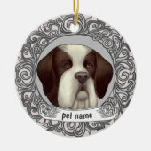 St Bernard-hond Liefdevolle Herinnering ornament (Voorkant)