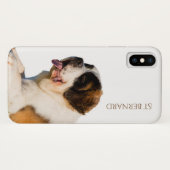St Bernard iPhone X Hoesje (Achterkant (horizontaal))