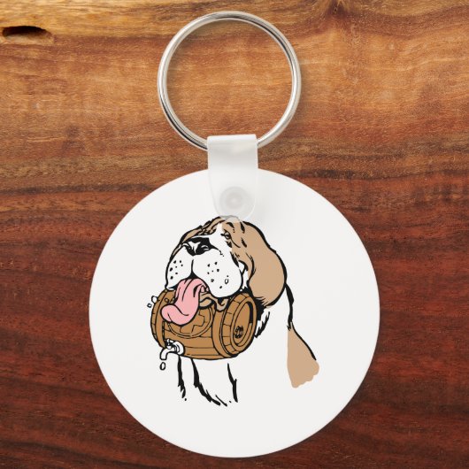 St. Bernard Keg Dog Sleutelhanger (Voorkant)