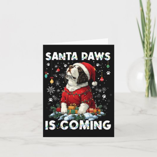 St. Bernard Kerstboom Decoraties Hondenliefhebber  Kaart (Voorkant)