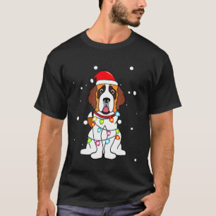 St Bernard kerstlampje mama papa Dog T-shirt