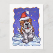 St. Bernard Kerstmis Feestdagenkaart (Voorkant)