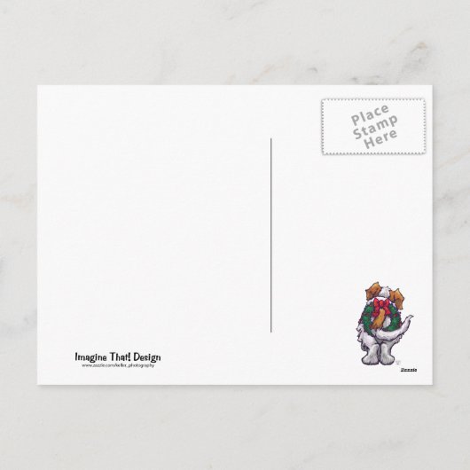 St. Bernard Kerstmis Feestdagenkaart (Achterkant)