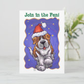 St. Bernard Kerstmis Kaart (Staand voorkant)