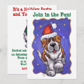 St. Bernard Kerstmis Kaart (Voorkant / Achterkant)