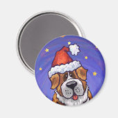St. Bernard Kerstmis Magneet (Voorkant / Achterkant)