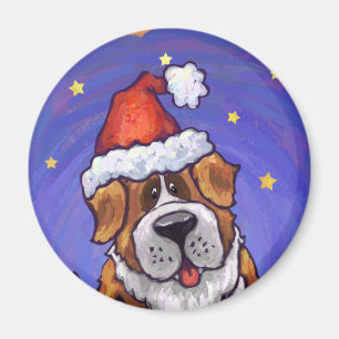 St. Bernard Kerstmis Magneet