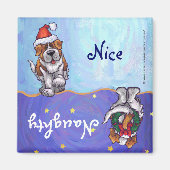 St. Bernard Kerstmis Magneet (Voorkant)