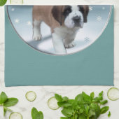 St Bernard Kerstmis Theedoek (Gevouwen)