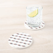 St. Bernard Kerstmis Zandsteen Onderzetter (Zijkant)