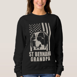  St Bernard Opa Amerikaanse Vlag Funny Fat Trui