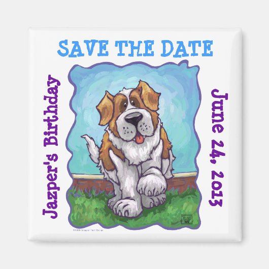 St. Bernard Party Center Magneet (Voorkant)