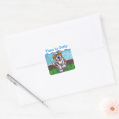 St. Bernard Party Center Vierkante Sticker (Envelop)