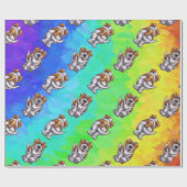 St. Bernard Pattern Cadeaupapier (Vlak)