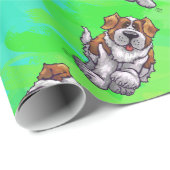 St. Bernard Pattern Cadeaupapier (Rol Hoek)