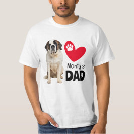 St Bernard Personalized Dad T-Shirt