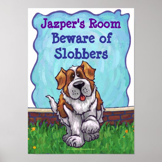 St. Bernard Personalized Room Poster (Voorkant)