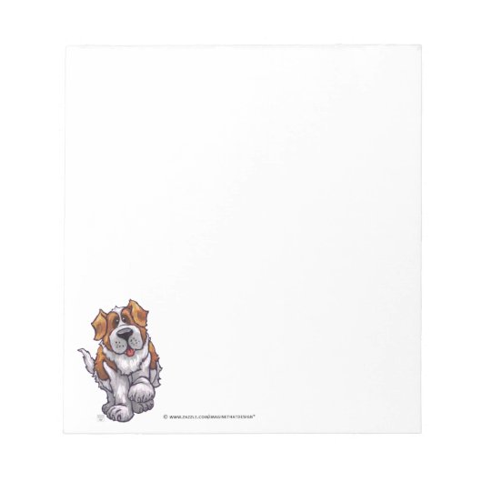 St. Bernard Personalized Stationery Notitieblok (Voorkant)