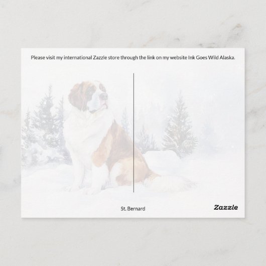 St. Bernard Pupcrossing - Briefkaart (Achterkant)