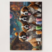 St Bernard Puppies en Milkshakes Legpuzzel (Verticaal)