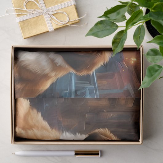 St Bernard Puppies en Milkshakes Tissuepapier (Geschenk)