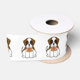 St. Bernard Puppy 3 in. Satijnen Lint