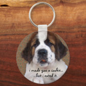 St Bernard Puppy Cookie Sleutelhanger (Voorkant)