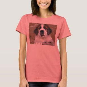 St Bernard Puppy Cookie T-shirt