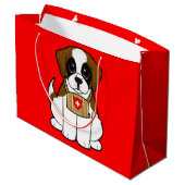 St. Bernard Puppy Groot Cadeauzakje (Achterkant Gekanteld)