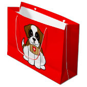 St. Bernard Puppy Groot Cadeauzakje (Voorkant Gekanteld)