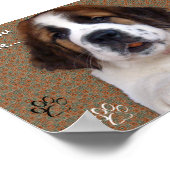 St Bernard Puppy Koek Poster (Hoek)