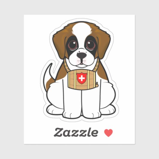 St. Bernard Puppy Sticker (Vel)
