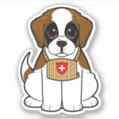 St. Bernard Puppy Sticker (Voorkant)