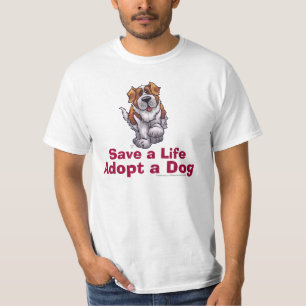 St Bernard Save a Life Adopt T T-shirt
