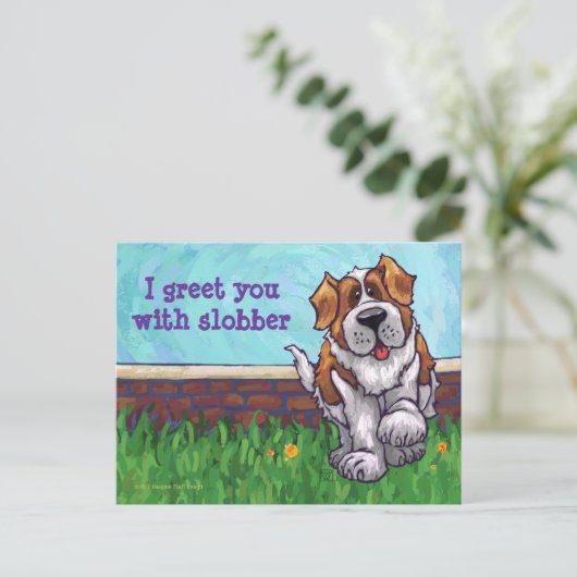 St. Bernard Stationery Briefkaart (Staand voorkant)