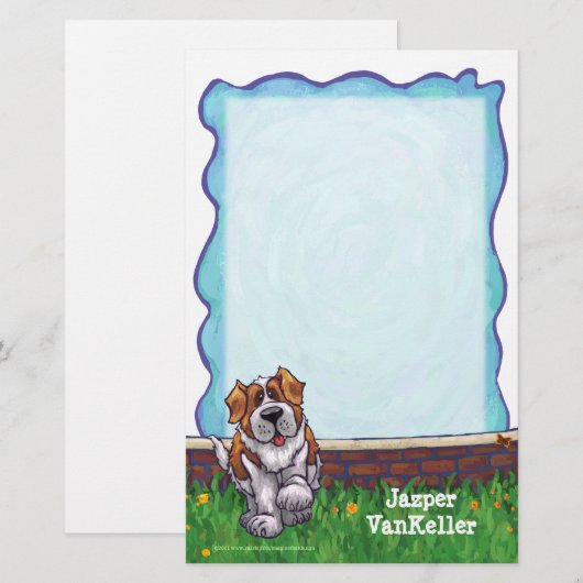 St. Bernard Stationery Briefpapier (Voorkant / Achterkant)